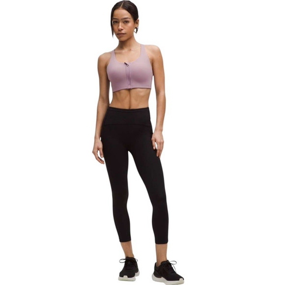 Lululemon Energy Sports Bra High Support Size 38C Zip Front Lavender Crossback - Picture 11 of 11